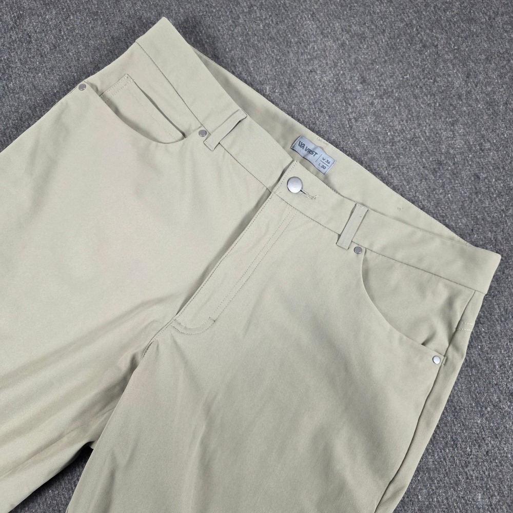 VRST Mens 36x29 Limitless 5-Pocket Slim Fit Pants Tan Khaki Stretchy Golf Casual